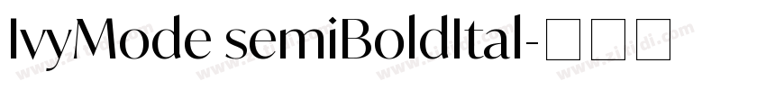 IvyMode semiBoldItal字体转换